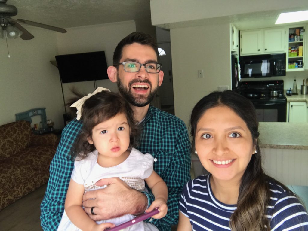 Family picture in the new home